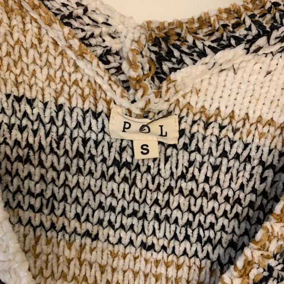 POL Abstract Stripe V-Neck Pullover Sweater NWOT 🌴 - Picture 7 of 11